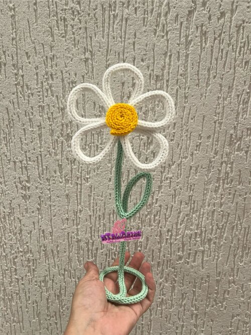 10 Unidades Centro de Mesa Flor / Margarida em Tricotin