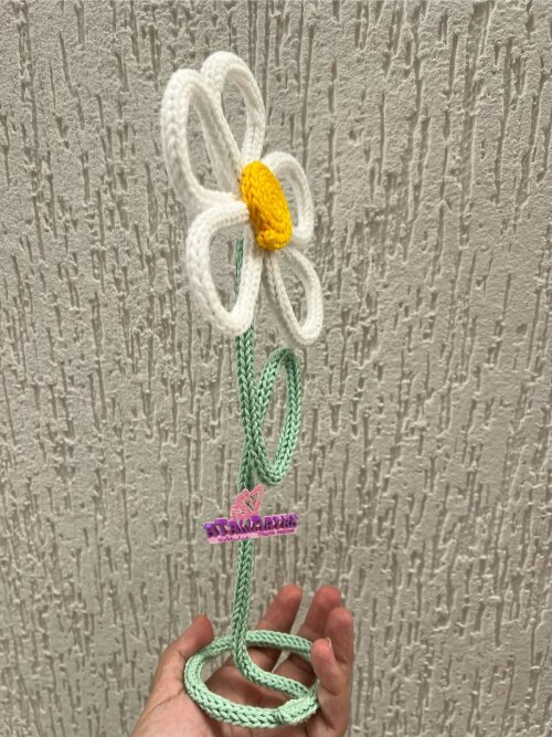 10 Unidades Centro de Mesa Flor / Margarida em Tricotin