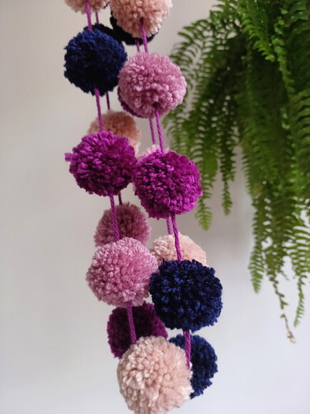 Varal de Pompons para decoração