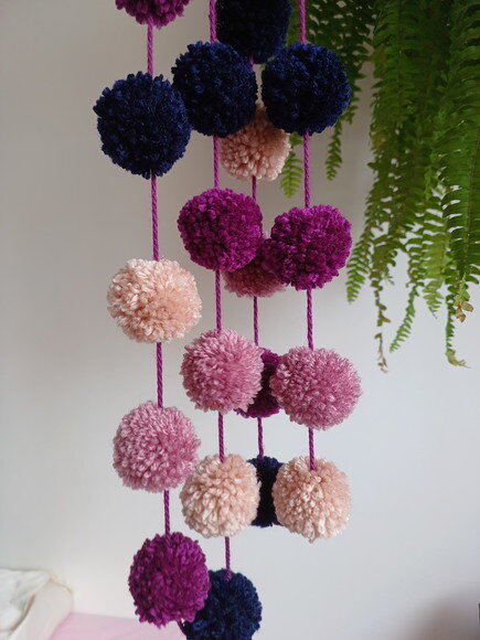 Varal de Pompons para decoração