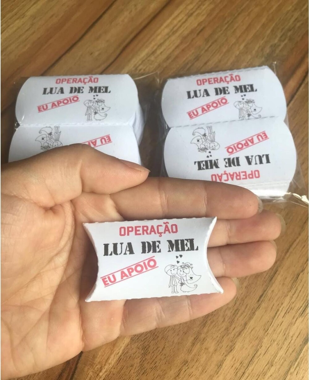 60 Caixinha para 1 Bala - Operação Lua de Mel