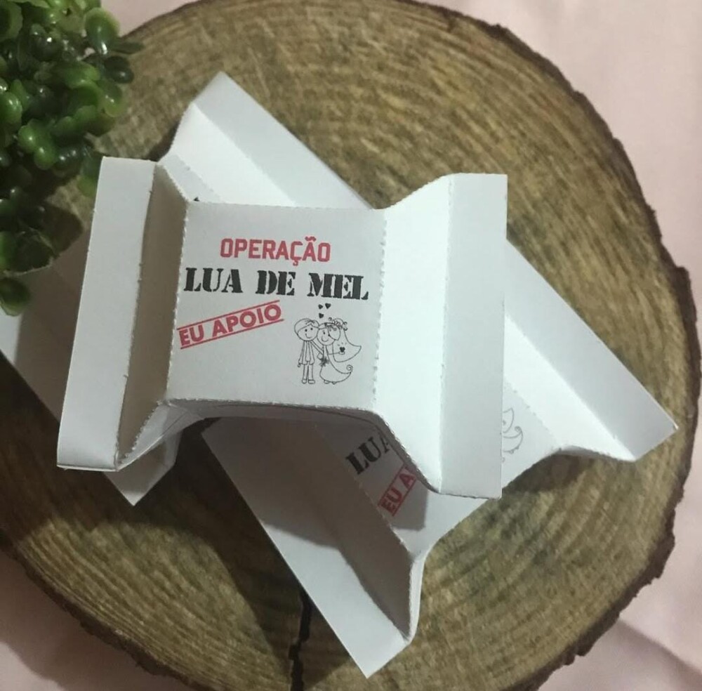 50 Caixinha para 1 bombom - Casamento Operação Lua de Mel