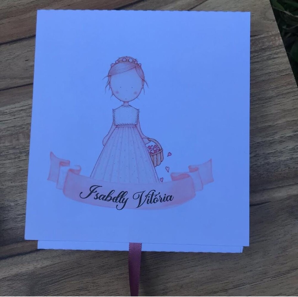 01 Convite para Pajem ou Daminha de Casamento - Caixa com batons