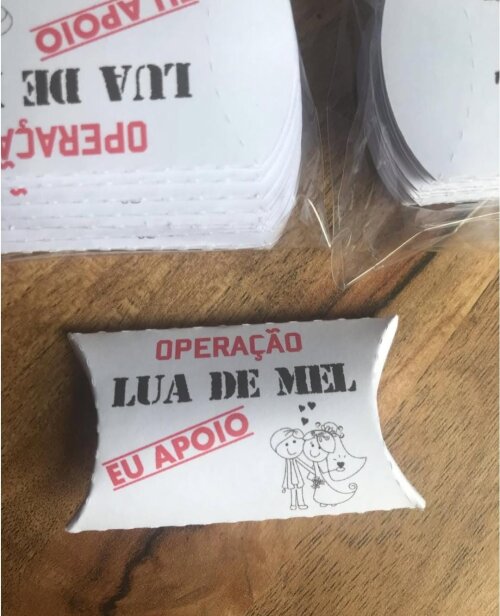 60 Caixinha para 1 Bala - Operação Lua de Mel