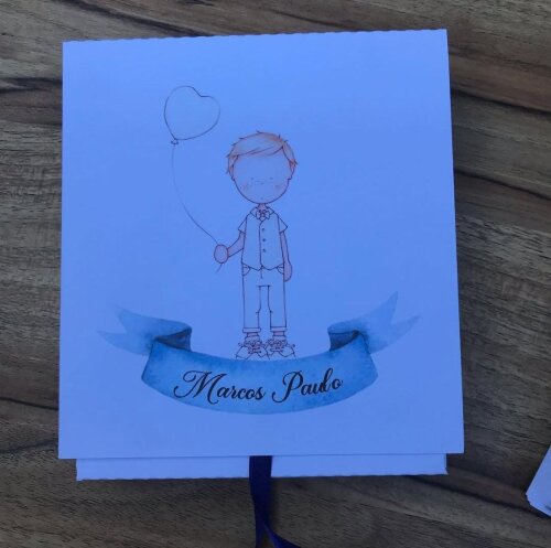 01 Convite para Pajem ou Daminha de Casamento - Caixa com batons