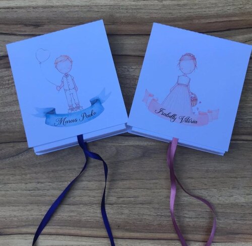 01 Convite para Pajem ou Daminha de Casamento - Caixa com batons