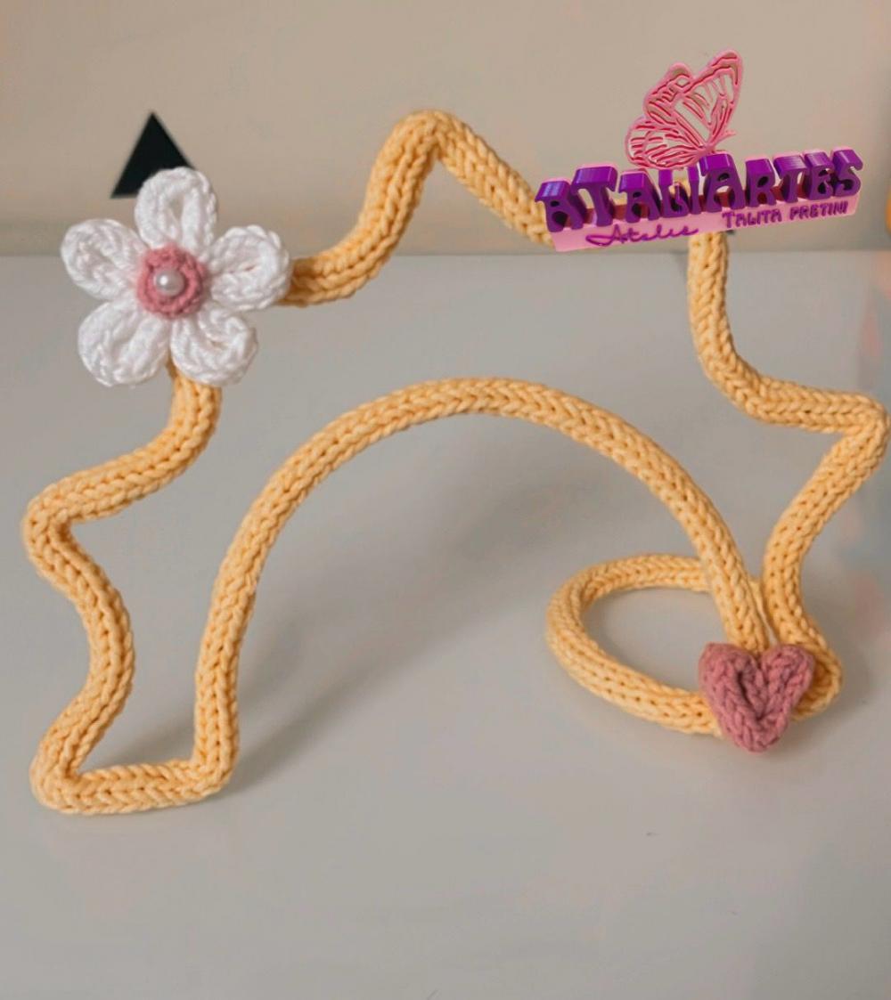 10 Unidades Sol Centro de Mesa e porta retrato em tricotin