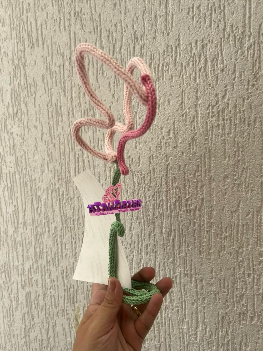 10 unidades Borboletas centro de mesa porta retrato em tricotin