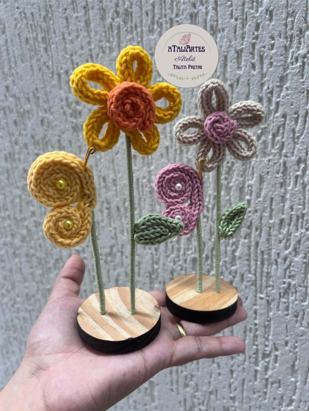 20 unidades Lembrancinha Jardim encantado personalizado em tricot
