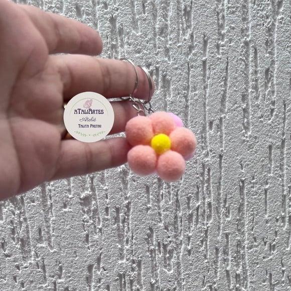 25 Unidades Lembrancinha Chaveiro de Florzinha