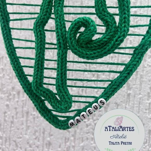 Escudo do Palmeiras Artesanal em Tricotin - Decor de Time