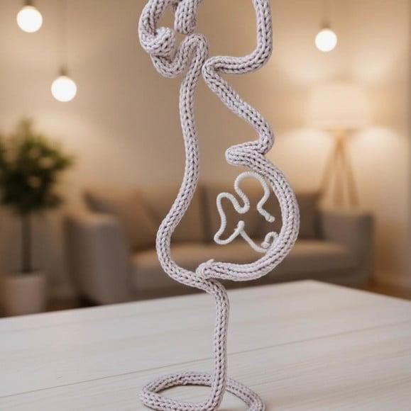 Gestante Decorativa Personalizada em Tricotin