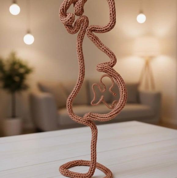 Gestante Decorativa Personalizada em Tricotin