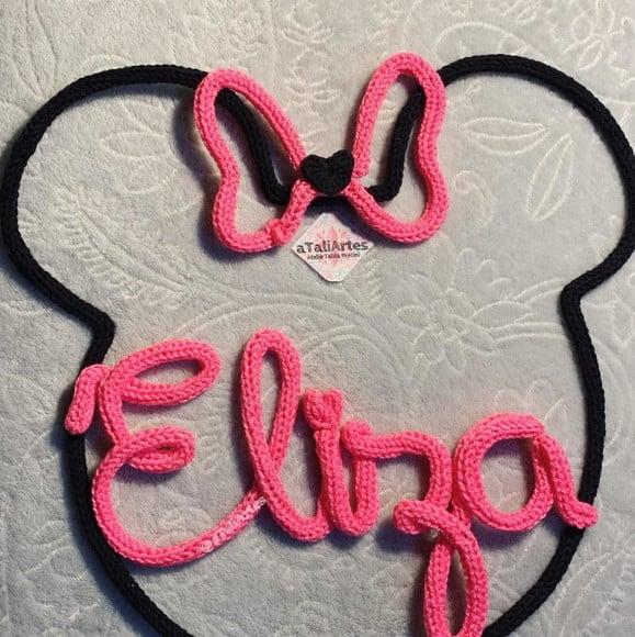 Guirlanda Minnie em Tricotin