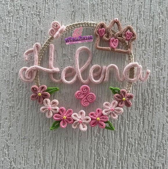 Porta Maternidade Conto de fadas personalizado em Tricotin