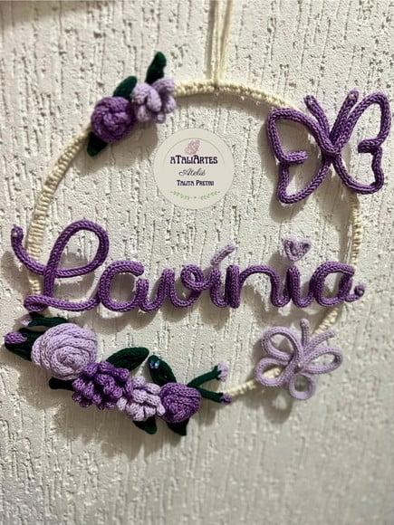 Porta Maternidade Macramê com Tricotin Personalizado