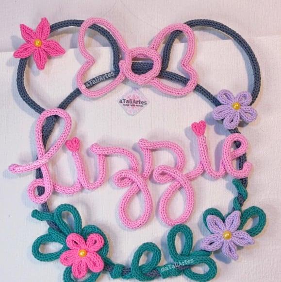 Porta Maternidade Minnie Floral em Tricotin