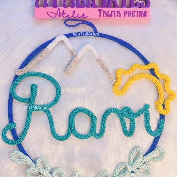 Porta Maternidade Montanha Personalizada em Tricotin
