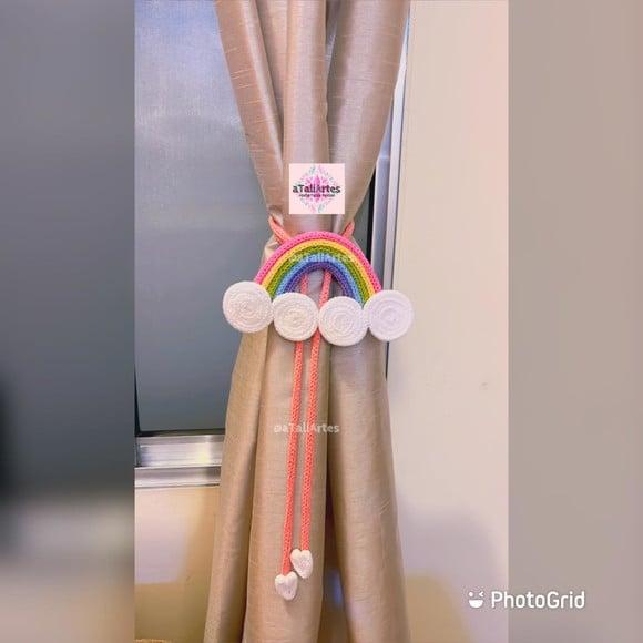 Prendedor de Cortina Arco-íris 2 Peças