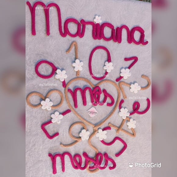 Kit Mêsversário Números decorados com Margaridas personalizado