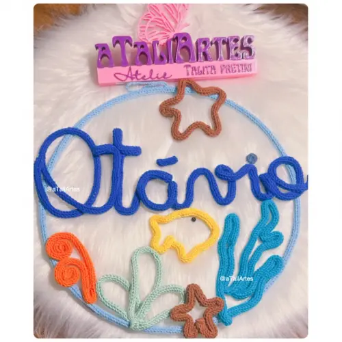 Enfeite de Porta maternidade Menino personalizado praia, mar,