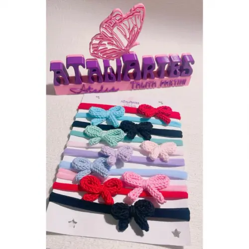05 Tiara maternidade personalizada em tricotin