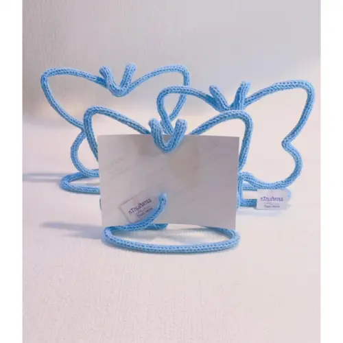 10 unidades Borboletas porta retrato personalizado em tricotin