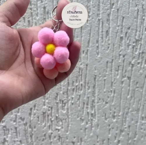 25 Unidades Lembrancinha Chaveiro de Florzinha