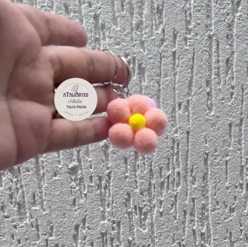 25 Unidades Lembrancinha Chaveiro de Florzinha