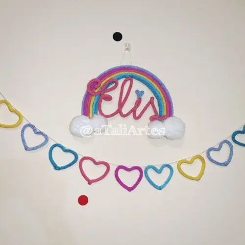 Kit Decoração Porta Maternidade + Varal de Corações