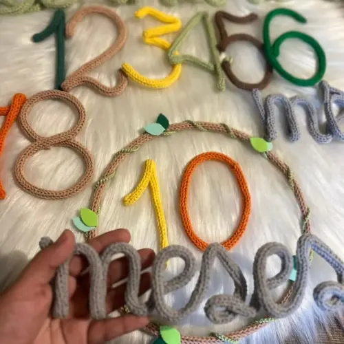 Kit Mêsversário Safari com 02 Animais + Nome em Tricotin person
