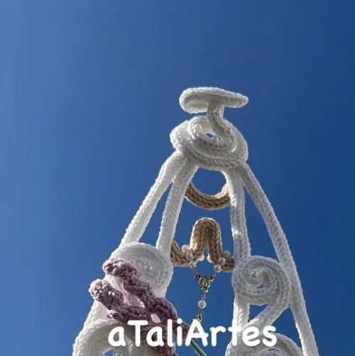Nossa Senhora Personalizada Decorativa em Tricotin