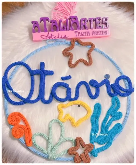 Porta Maternidade Praia em Tricotin Personalizado