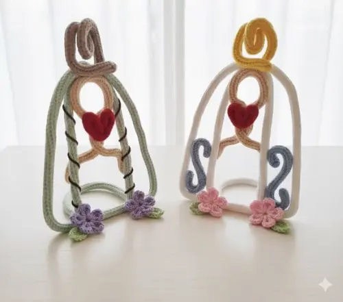 Virgem Maria Decorativa Personalizada em Tricotin