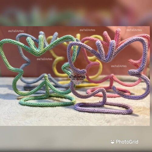 Porta Retrato Borboleta personalizada em Tricotin - Unitário