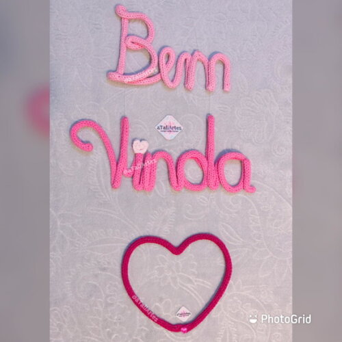 Bem Vinda personalizado em Tricotin