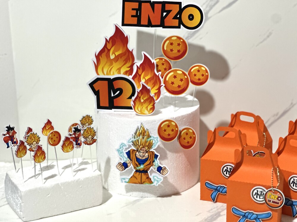 Kit Completo Personalizado com Topper de Bolo, Maletinhas e Palit