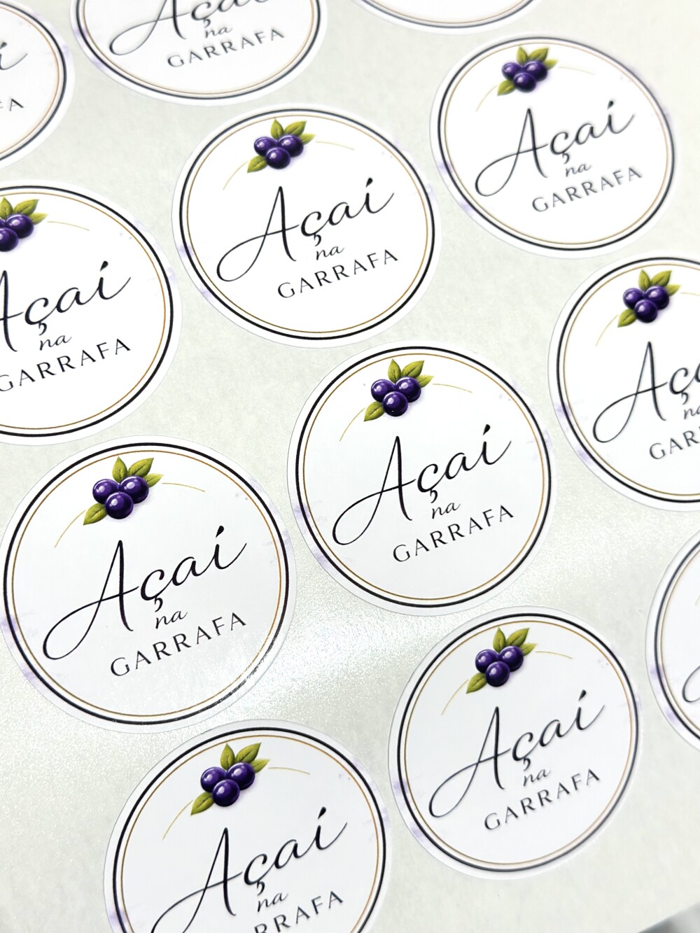 Cartela de Adesivos já cortados de Papel Personalizados em Carte