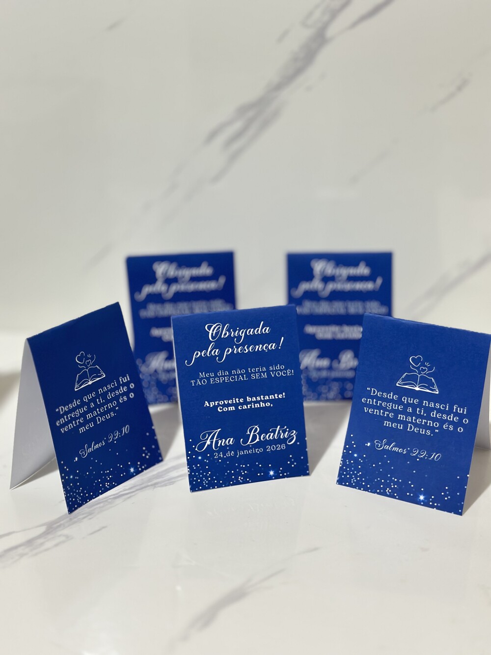 Kit Plaquinha de Mesa Personalizada | Agradecimento + QR Code + F