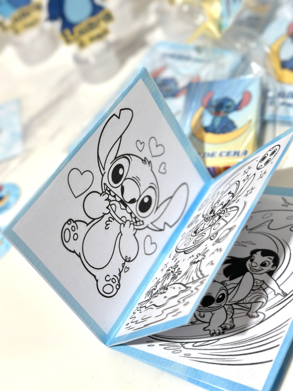 Kit Colorir Infantil | Livro, Giz de Cera e Embalagem