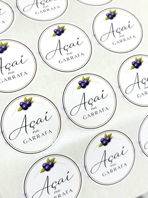 Cartela de Adesivos já cortados de Papel Personalizados em Carte