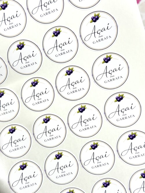 Cartela de Adesivos já cortados de Papel Personalizados em Carte