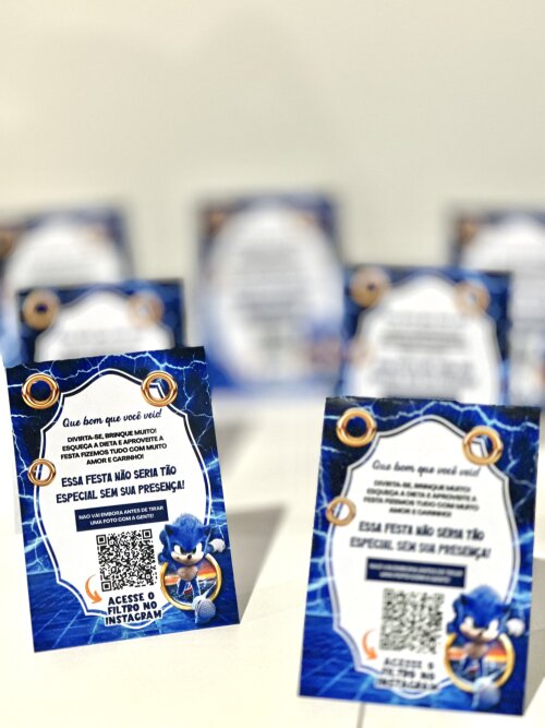 Kit Plaquinha de Mesa Personalizada | Agradecimento + QR Code + F