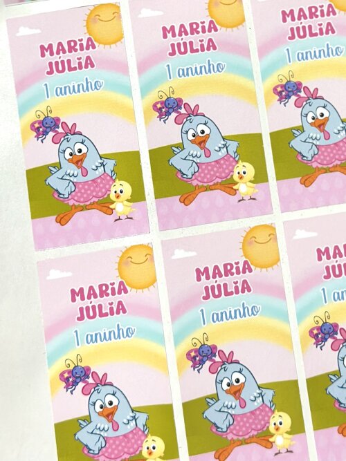 Cartela de Adesivos Personalizados para Tubetes | Tema da Sua Festa