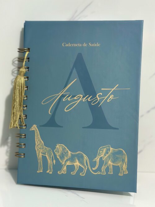 Caderneta de Saúde Personalizada A5 | Capa Dura com Laminação Holográfica