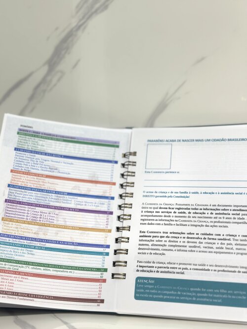 Caderneta de Saúde Personalizada A5 | Capa Dura com Laminação 