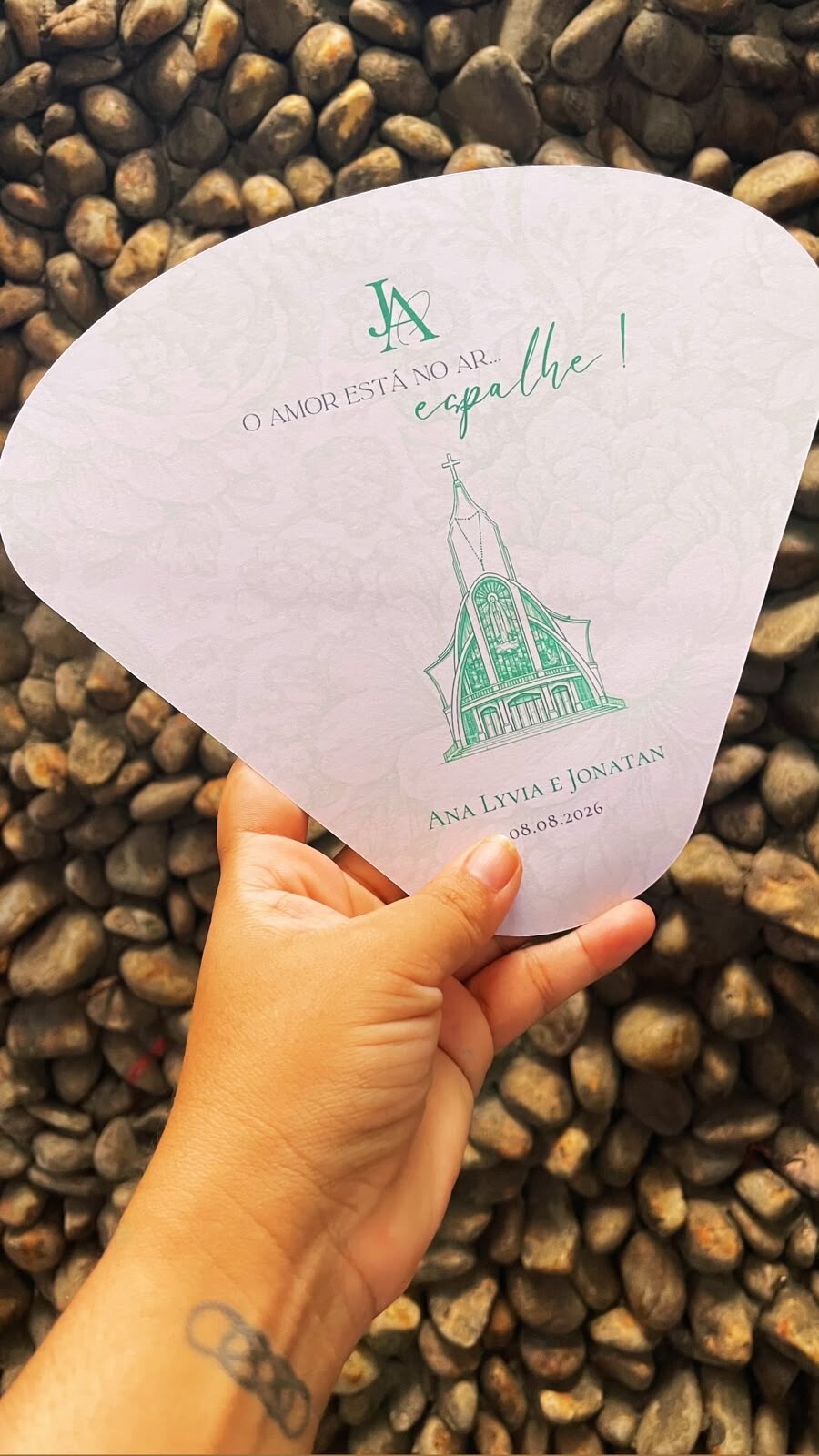 Ventarola Personalizada para Casamento