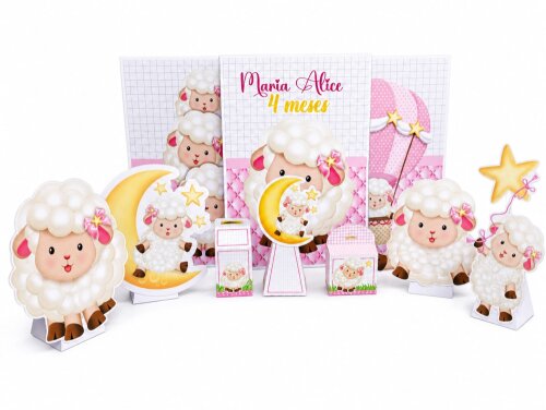 Kit Personalizado – Só um Bolinho | Tema Ovelhinha