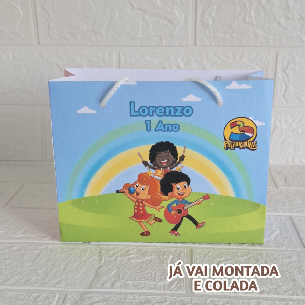 Sacolinha Personalizada Três Palavrinhas Menino