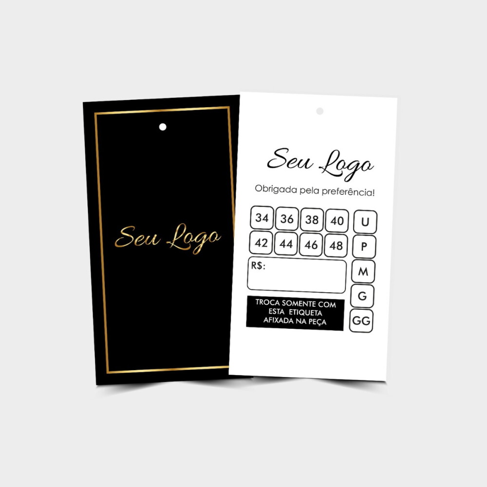 1.000 Tags Personalizadas para roupas, Lingeries